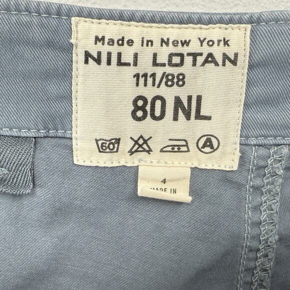 Nili Lotan Womens Cropped Pants 111/88 80NL Blue Army Military Jogger Size 4 - Picture 8 of 10